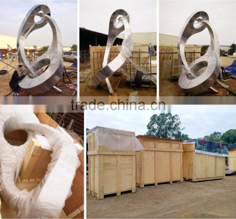 Outdoor stainless steel spinning water round ball fountain