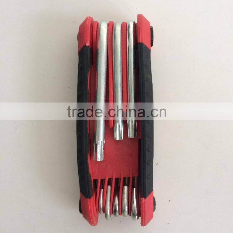 factory directly galvanization folding type 8PC allen wrench hex key hand tool set