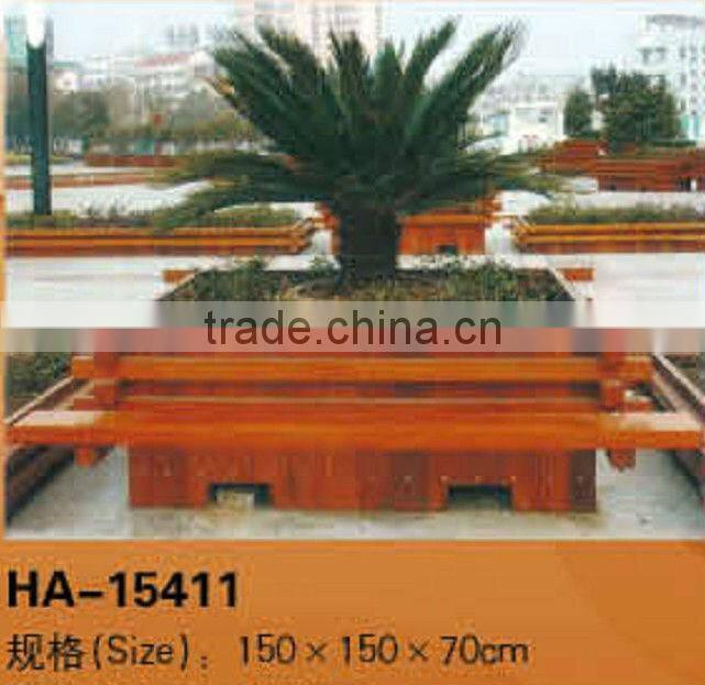 Famous Brand Excellent Quality Solid Wood Flowerpot (HA-15505)