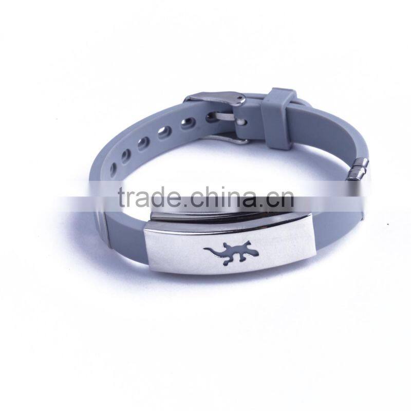 braided silicone bracelet /silicone chain arm band