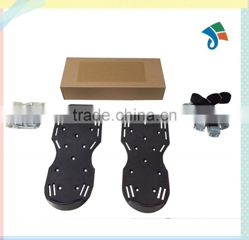 Lawn Aerator Sandals / 3 Straps with Zinc Alloy Metal Buckles and Nails for Lawn Care Aerating Spikes Heavy Duty Spiked Shoes