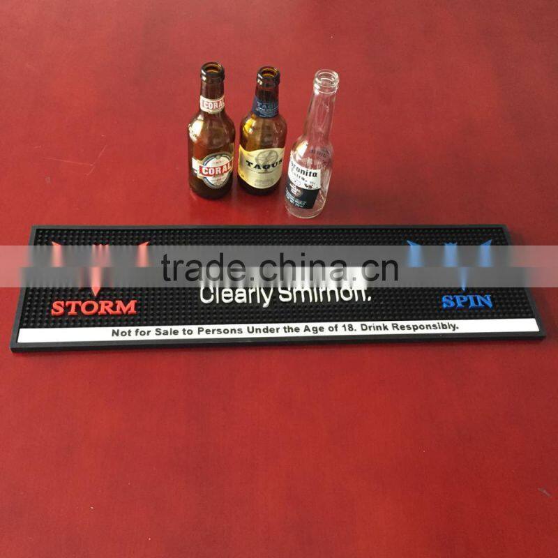 OEM pvc bar mat printing promotional rubber bar mat