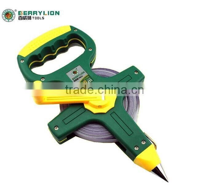 Berrylion 30m cross-shaped long distance measuring tape with steel tape design