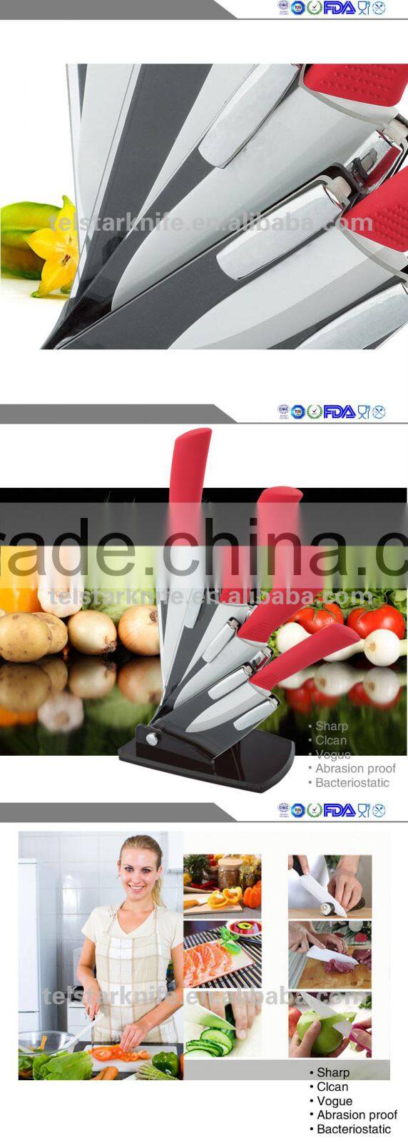 Manufacturers selling 2016 new zirconia ceramic knife 4 PCS set kitchen knife sets