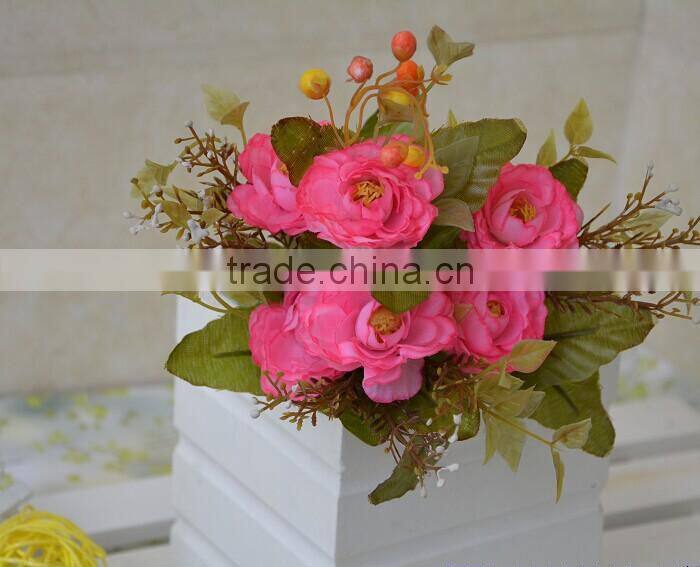 Hot sell plastic artificial flowers,artificial flower bunch