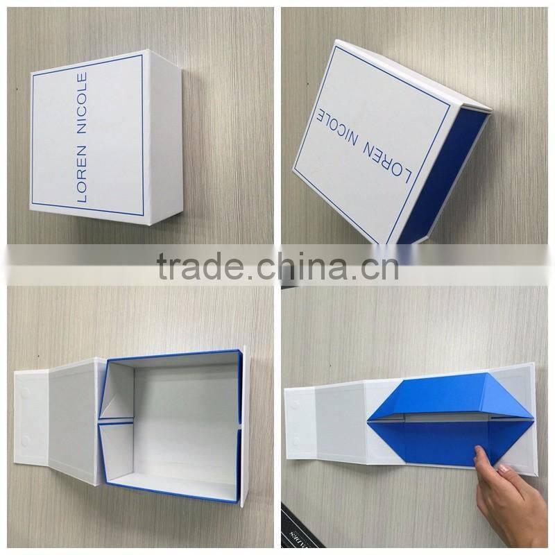 Saveing shipping cost glossy collapsable box pantone logo printing , box for handbag