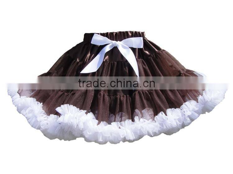 Wholesale princess style baby girls solid color tulle skirt from China manfactory by handmade