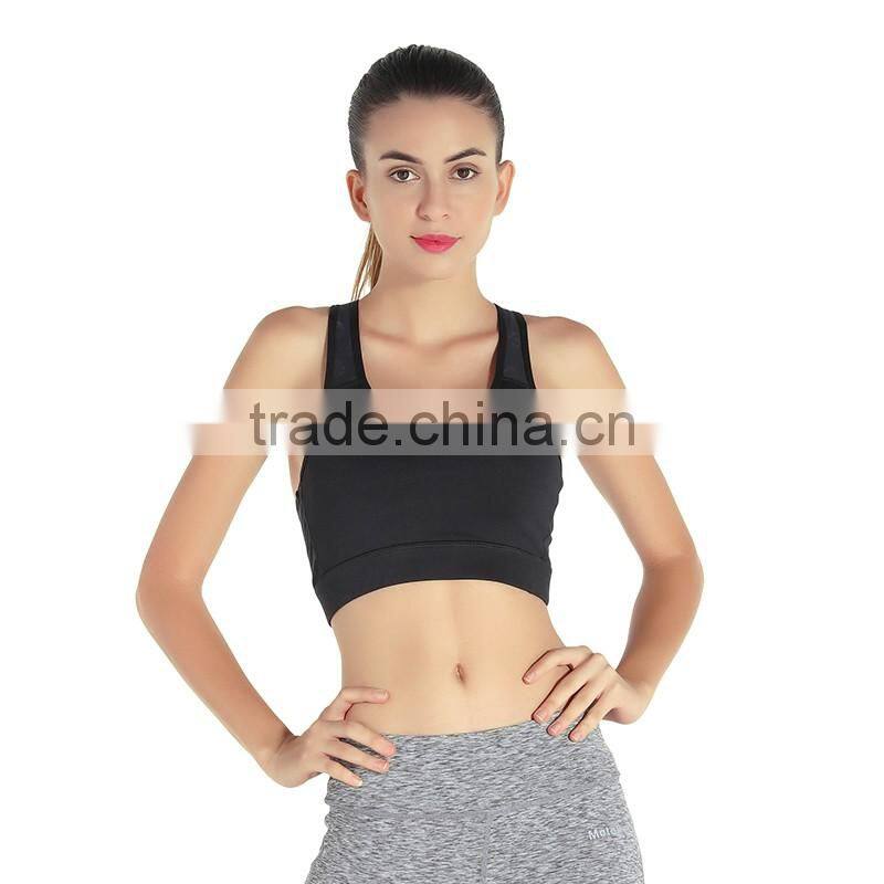 2017 Gym Blank Sportswear Custom Dri Fit Sport Clothes Sexy Women Hole Sale Bra