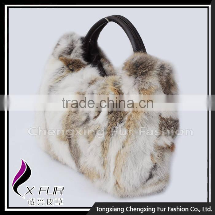 CX-H-36B Factory Direct Sale Girl's Rabbit Fur Bag
