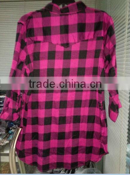 COTTON TWILL YARN DYED CHECK LADIES SHIRT