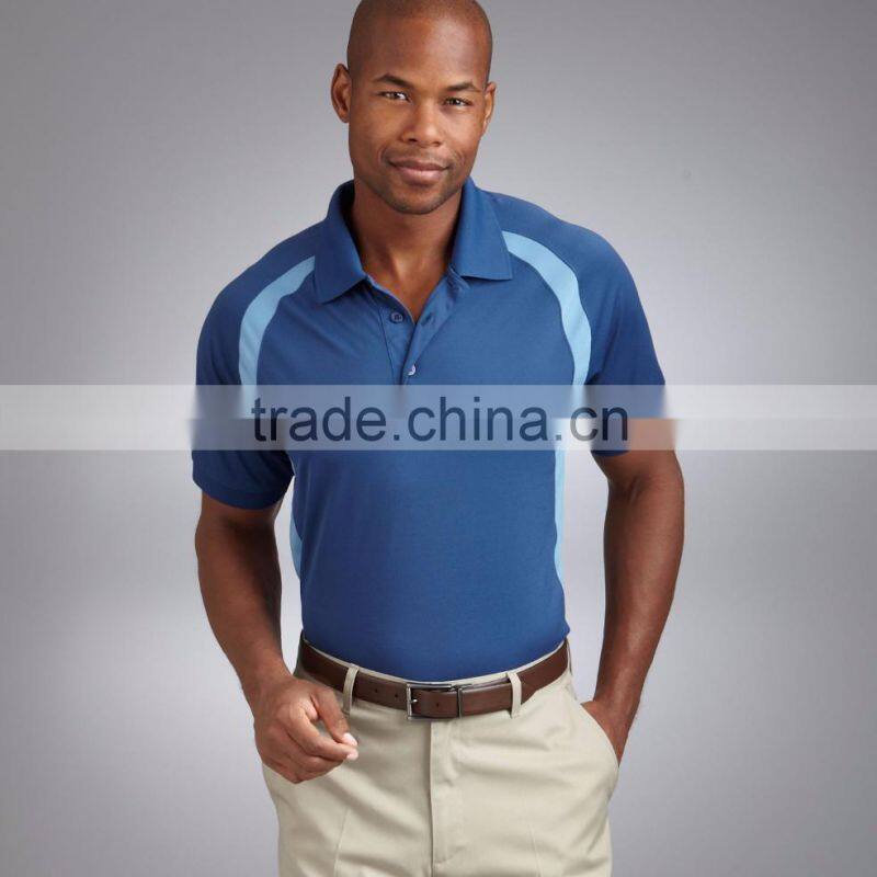 Mesh Raglan Style Male Workday Uniform Polo Curved Contrast Color Blocking Polyester Work Suit Extreme Transport Cool And Dry