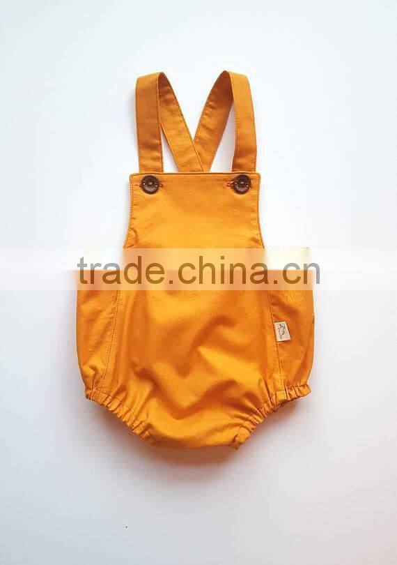 0-24 Months Boutique Toddlers Girl Sleeveless Plain White Linen Baby Romper