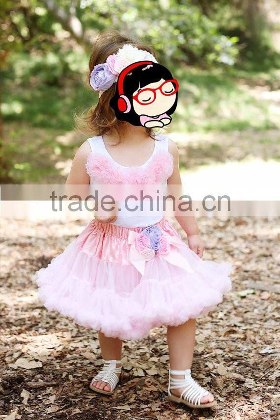 New Baby Girl Tutu Skirt Chiffon Lace Princess Latin Dance Party Pettiskirt Ruffles Kids Bow Silk Ballet