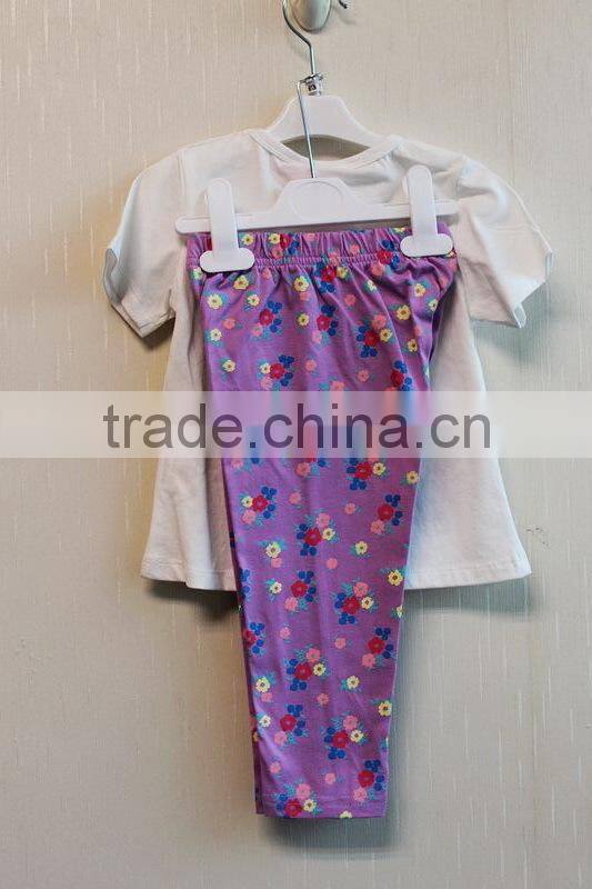 Wholesale Fashion Baby Summer 2 Pcs Set Baby Girls Knitted Cap Sleeve Clothing Set TP-7712