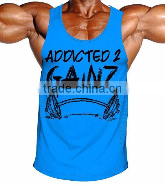 Newest Custom mens tank top stringer vest for men
