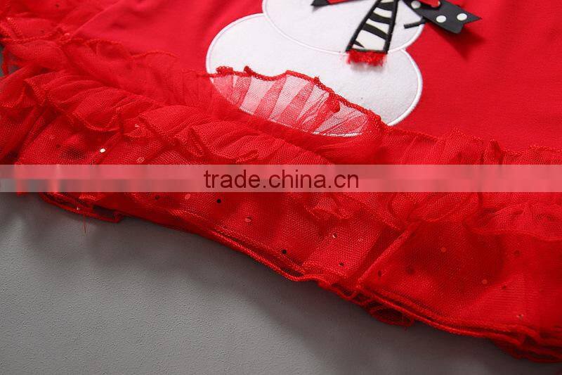 Wholesale Children Boutique Clothing/ Latest Fashion Baby Girls Ruffle Christmas Clothes