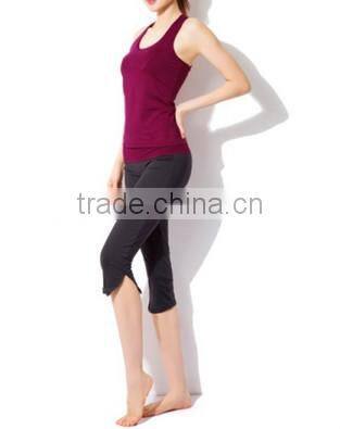 Yellow Women Aerobics Pant Yoga Clothing Body Building sport wear