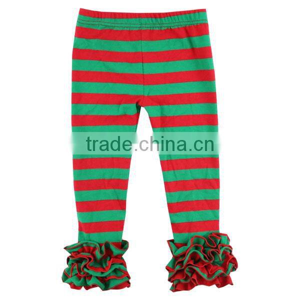 2017 girls ruffle pants icing leggings boutique children orange and black Halloween leggings