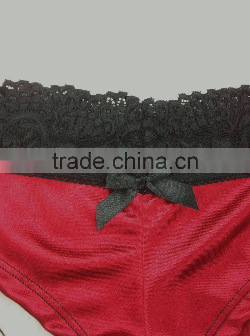 OEM Service Supply Type Sexy Ladies satin panties Underwear