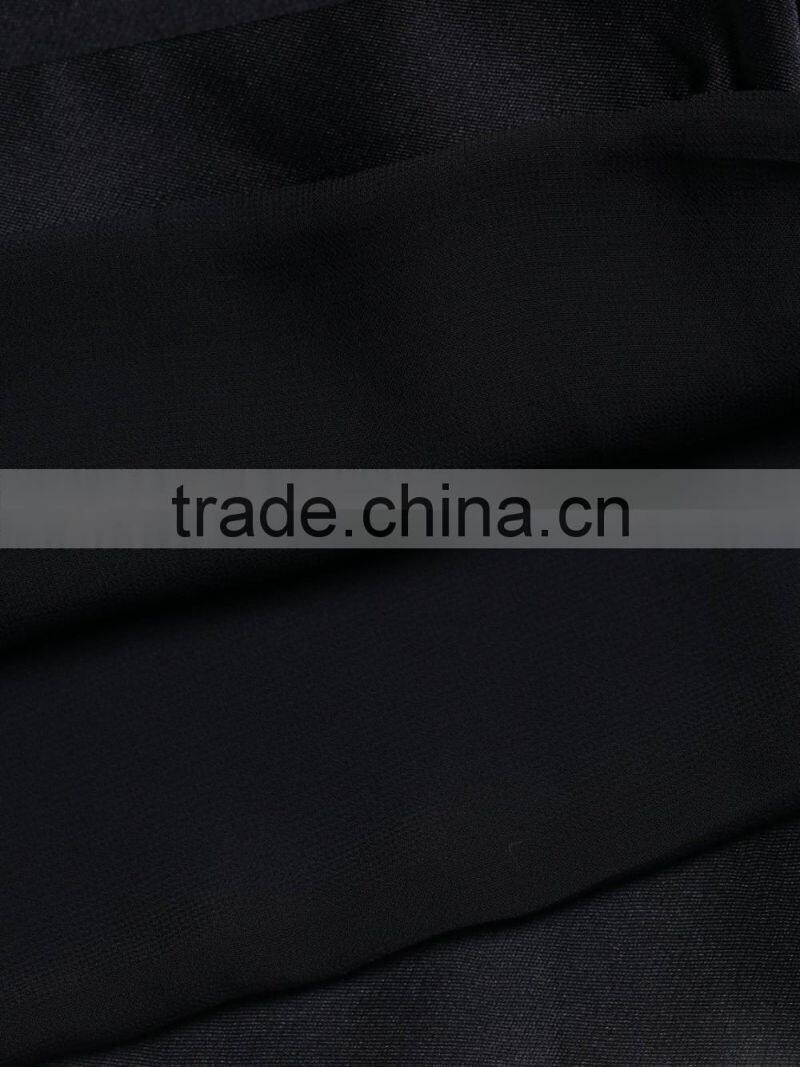 Ladies black sleeveless false two pieces combined formal dress