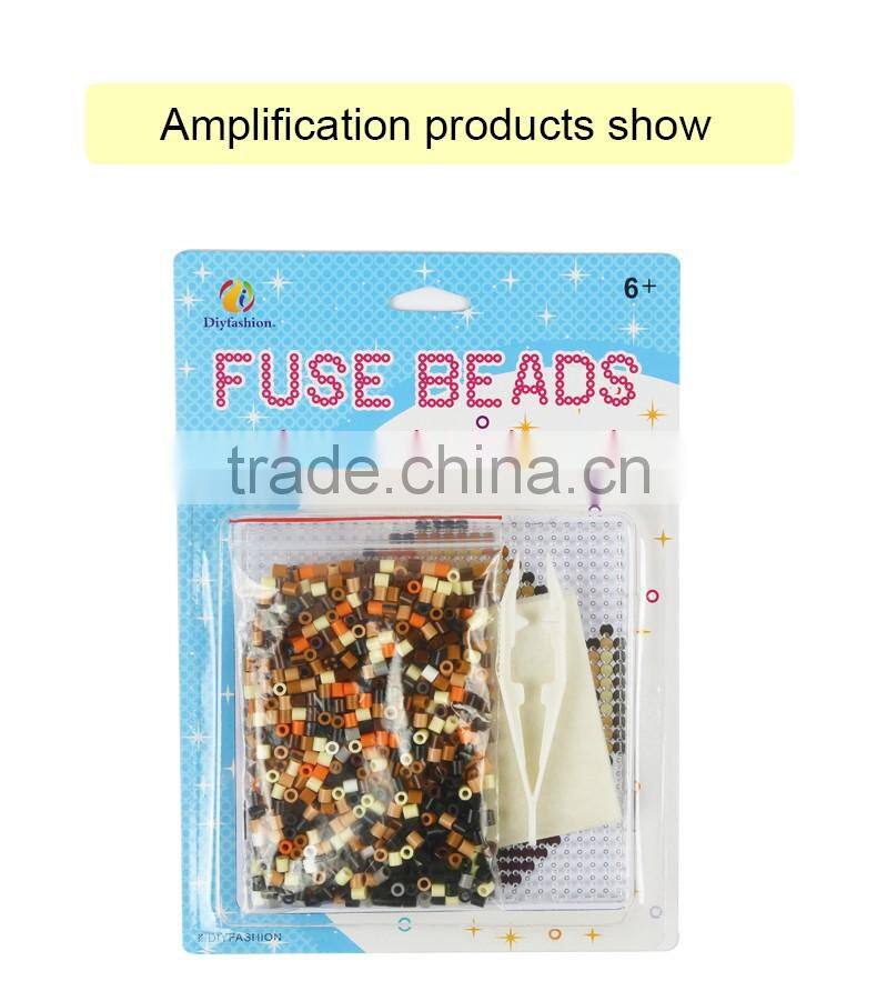 Diyfashion 5mm mini hama perler fuse beads Gorilla set with pegboard iron paper and twezzer fuse beads set toys 18001