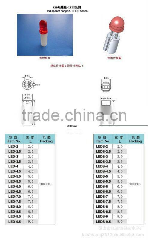 led spacer support, led holder, plastic led spacer