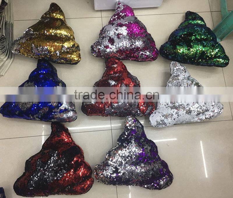 Newest Hot Selling Home Decorative Star Shaped Two-color Toned Reversible Sequin Pillows