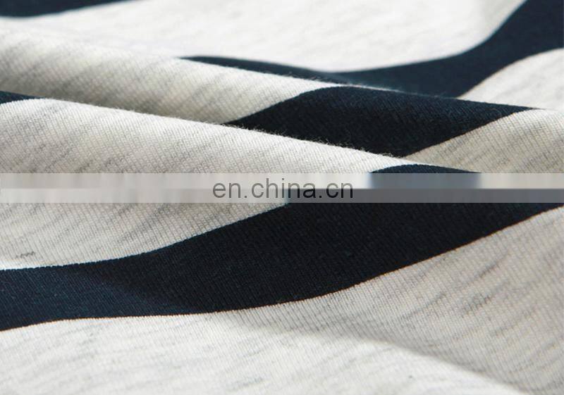 Men's new casual stripes round collar long sleeve wholesale T-shirt