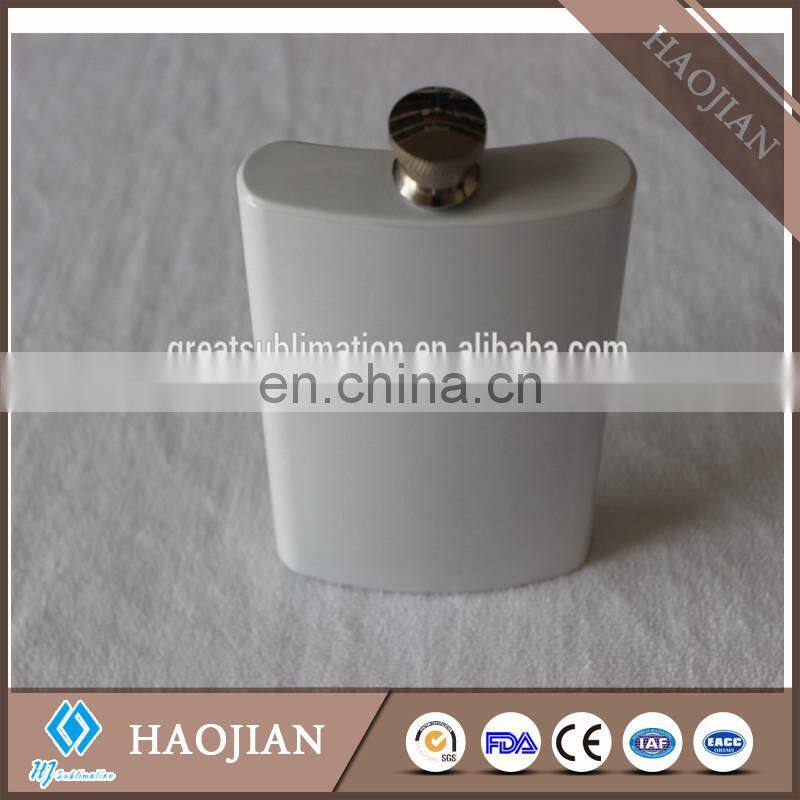sublimation white color stainless steel hip flasks Wine Pot