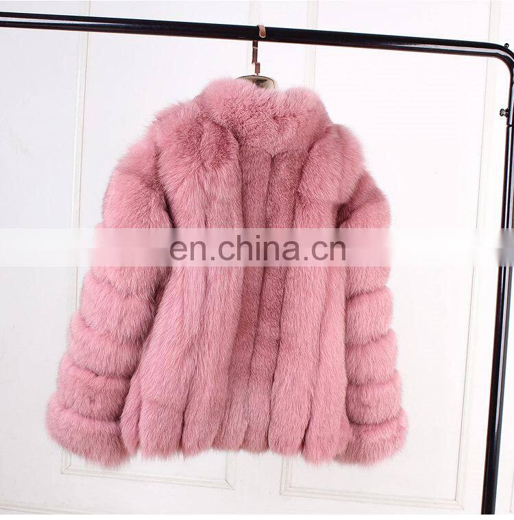New Design Ladies Winter Fox Fur Coat Fashion Beautiful Wholesale Custom Fox Fur Transformer Coat