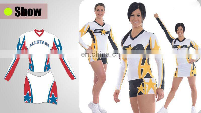 Wholesale custom all star cheerleading uniforms for adult