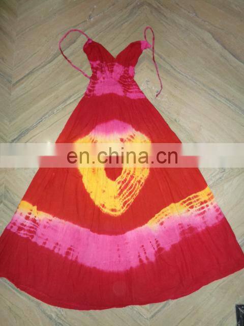 COTTON TIE DYE LADIES DRESS PACK OF 50 PCS