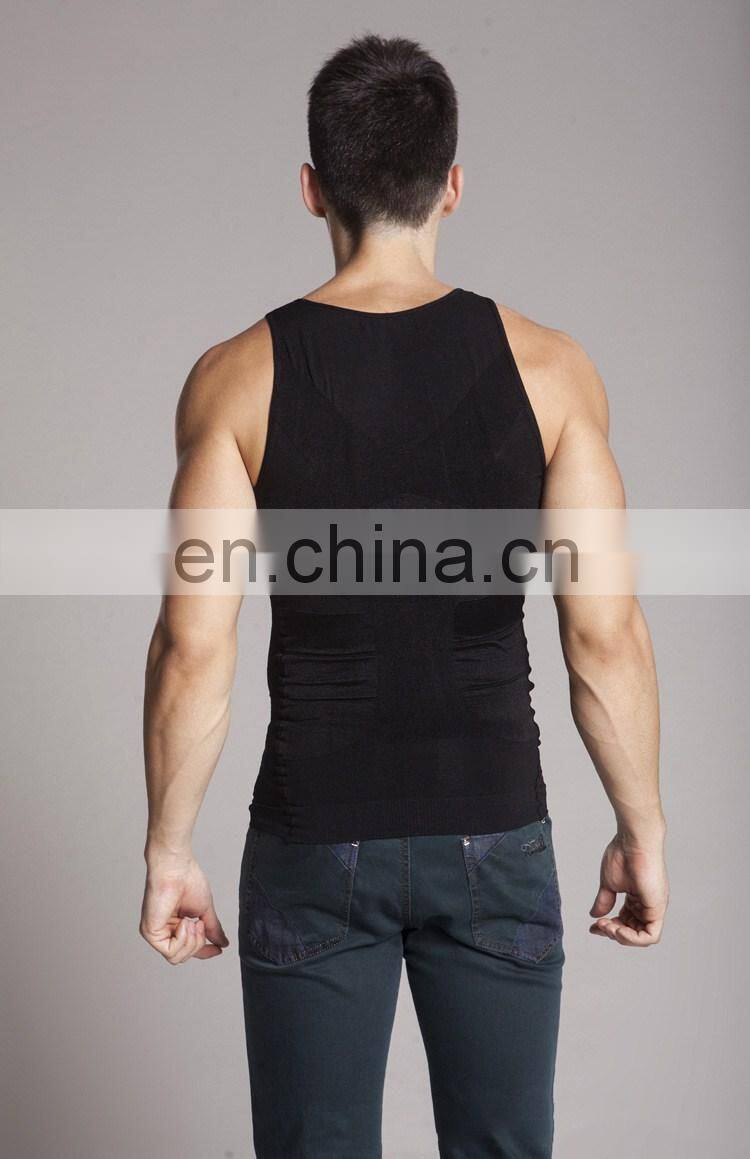 Mens Slimming Body Shaper Vest Shirt Abs Abdomen Slim#MV-01
