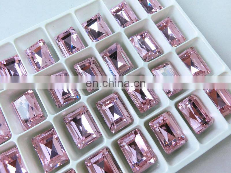 Special Color Rose Crystal Rectangle Fancy Loose Stone Bead