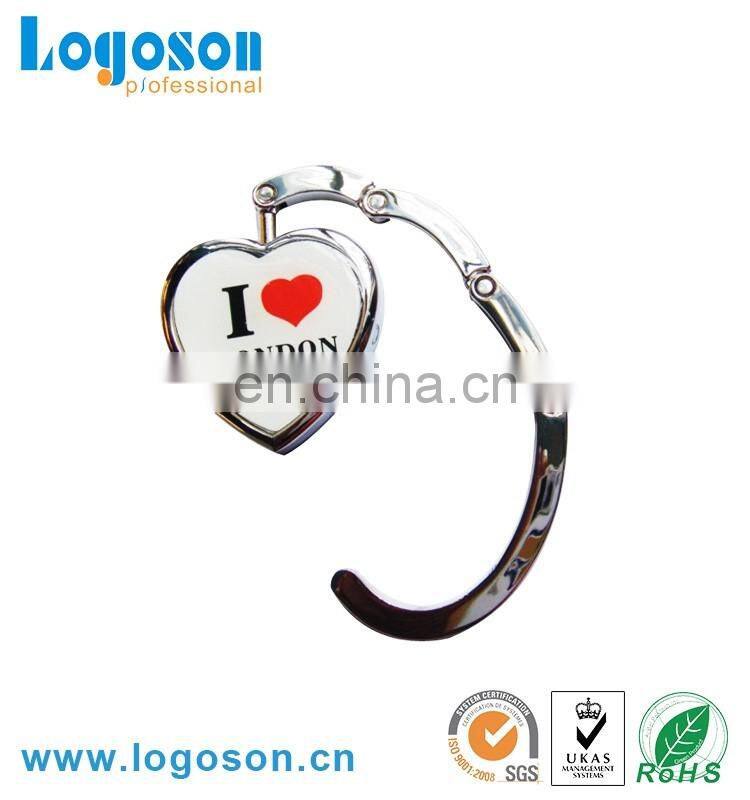 Wholesale printing hook metal souvenir bag hanger stand