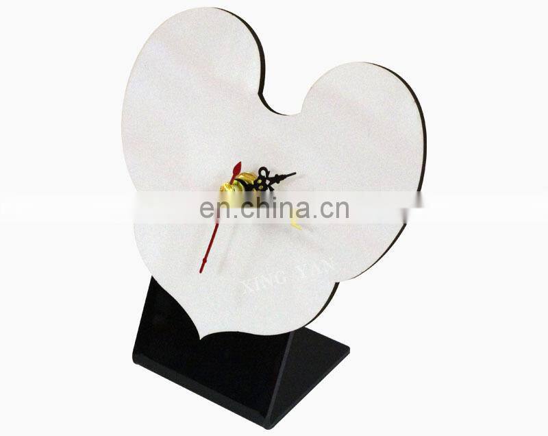 Sublimation MDF Hard Board Clock MDF wall clock sublimation wooden wall clock