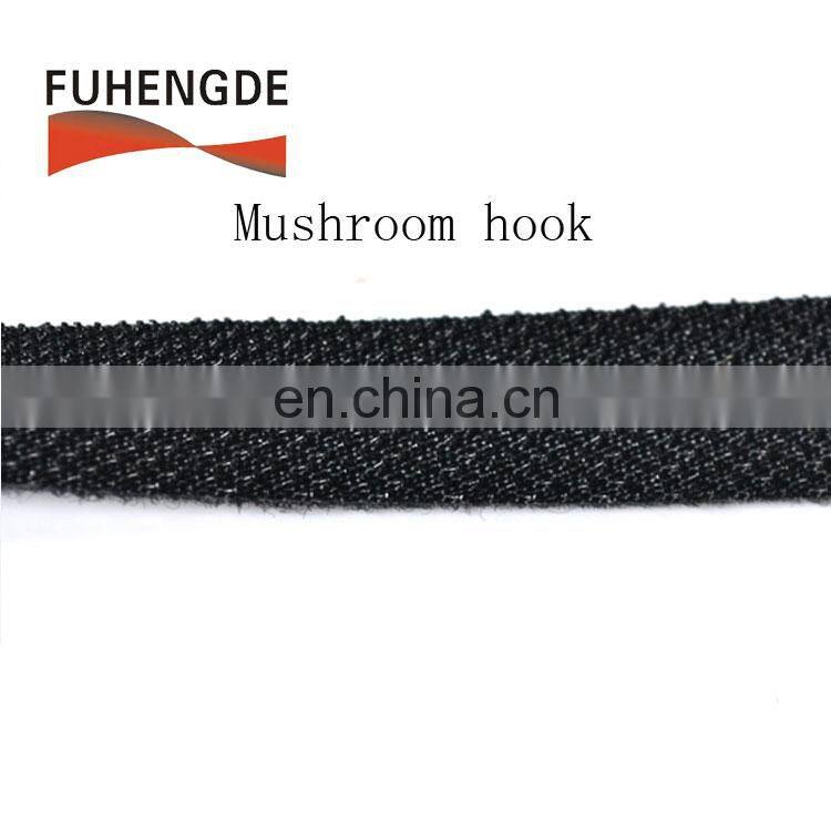 Black Strong Stickness Mushroom head hook back to back hook loop cable tie wrap