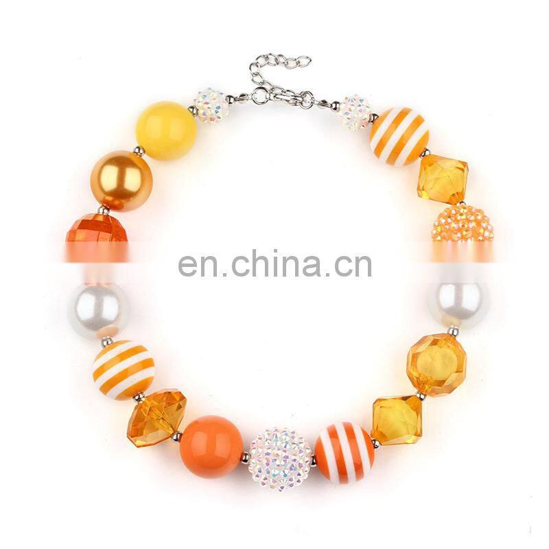 Halloween Thanksgiving Girl necklace + bracelet Set Kids Charms Bubble Necklace 2pcs Set