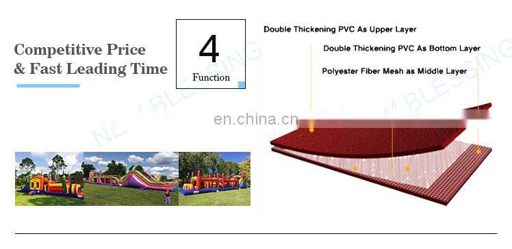 Inflatable Obstacle Course Challenge, Red Inflatable Climb Obstacle Game for kids