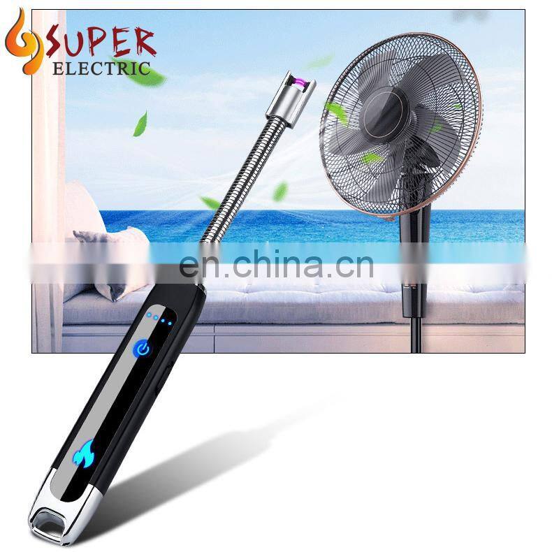 2019 Hot Selling Metal Rechargeable Flameless Windproof Customizable Electric USB Lighter for Candle Kitchen Stove