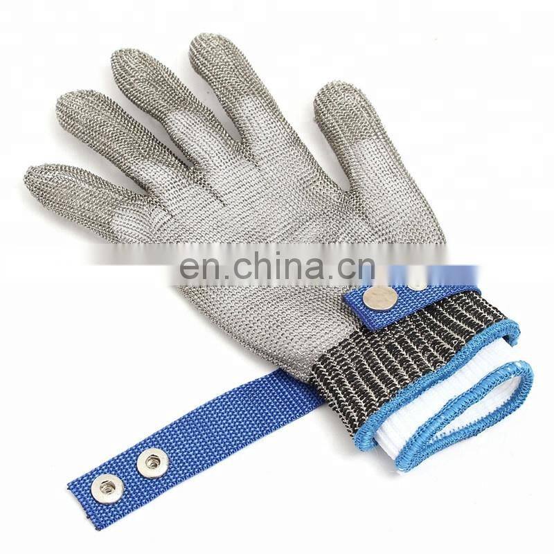 Level 5 anti Cut Proof Stab resistant 316L Metal wire gloves Stainless Steel Iron Butcher Fishing Meat process cutting