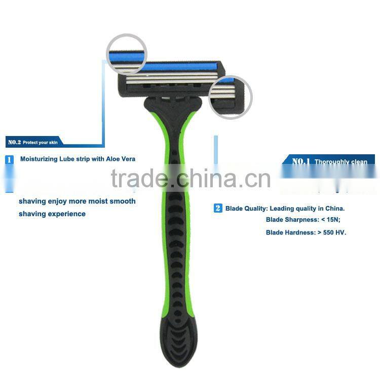 24pcs hanging card package triple blade hot sell market razor