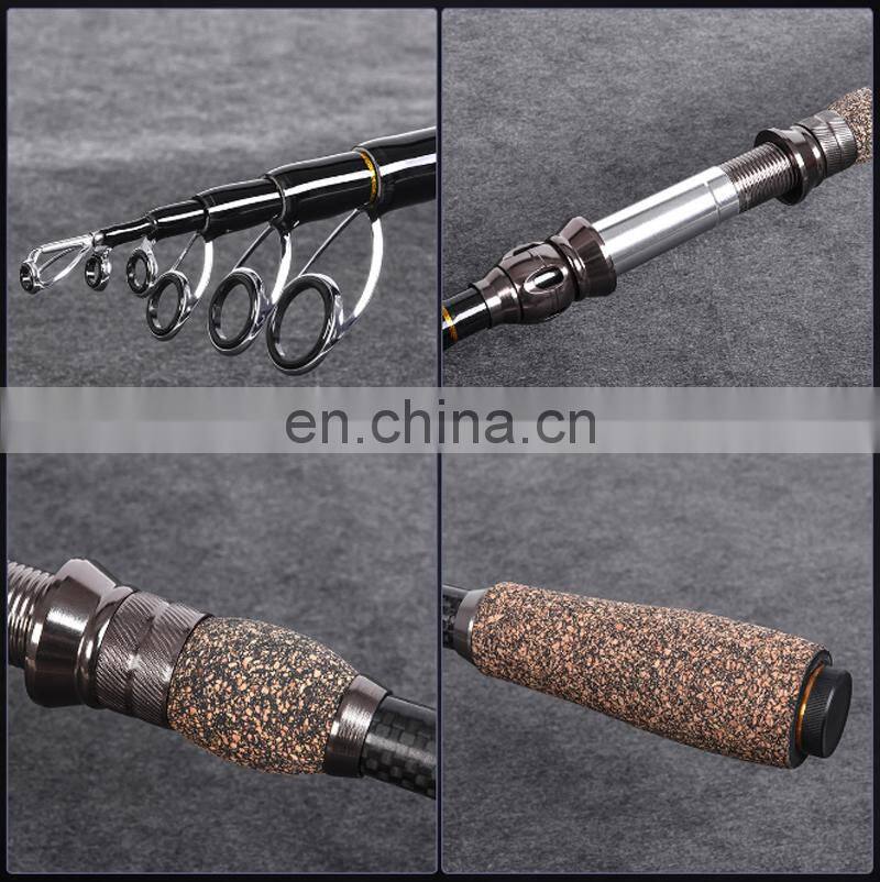 Amazon 1.8/2.1/2.4/2.7m Carbon Spinning Rod And Reel Anti-Winding telescopic fishing rod
