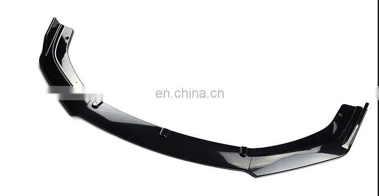 Honghang Auto Accessories Factory Manufacture Car Parts Gloss Black, ABS Material Universal Front Bumper Lip For All Cars