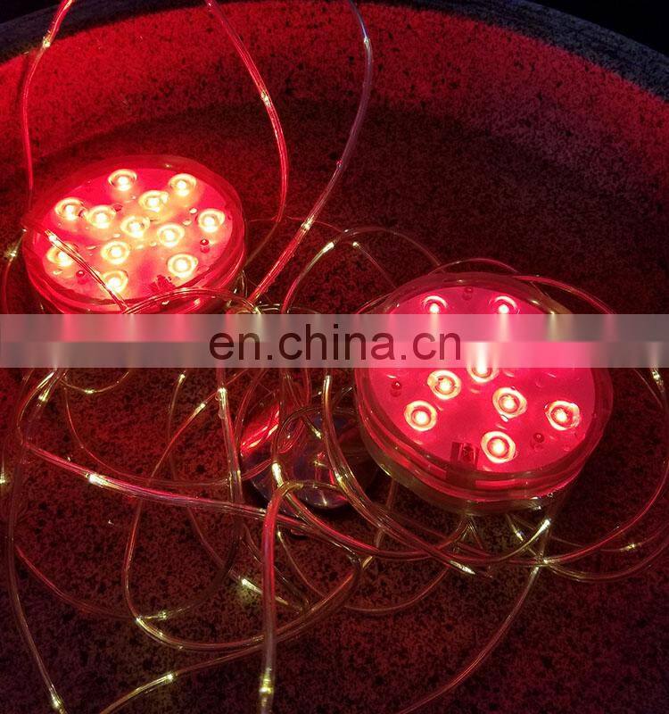 RGB Pond Light for Wedding Party Pool Multi Color Battery Powered Vase Based Floral Lamp Submersible LED Lights Waterproof