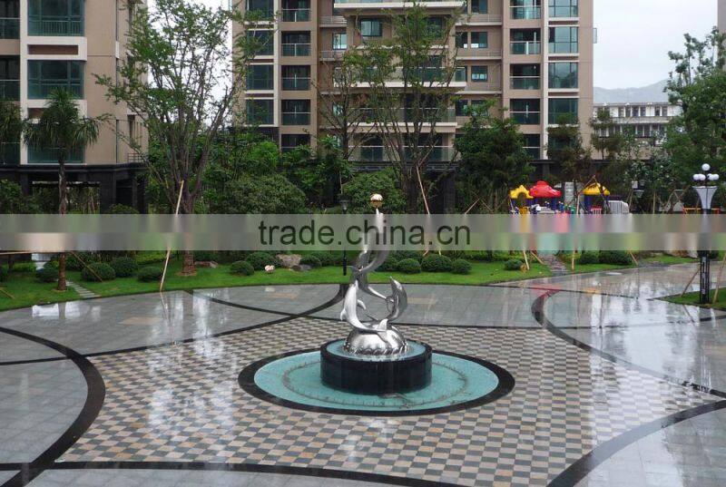 stainless steel Dolphins fountain sculpture