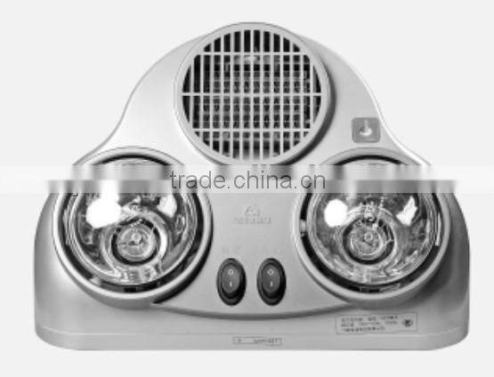 Wall Mounted fan bathroom heater lingpu NF18B03 /3 in 1 functions/infrared lamp heater/light/fan