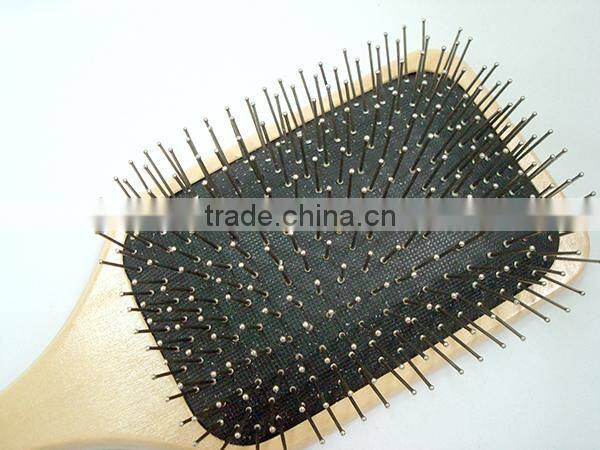 Guangdong Wooden Hair Brush Wholesale , Metal Pins Paddle Brush