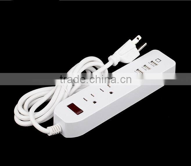 CE Extension Electric Multi Socket Power Plug USA 6 Ways 6 USB Power Strip