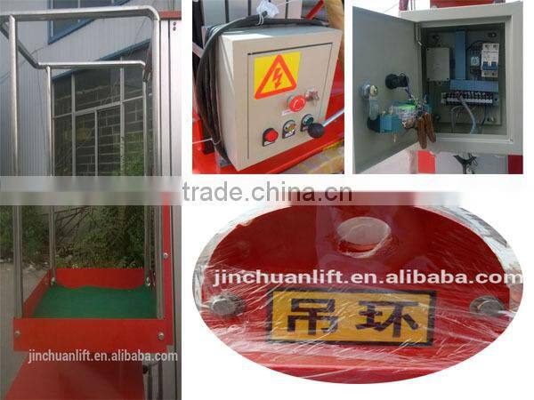 customizable single mast aluminum alloy hydraulic ladder